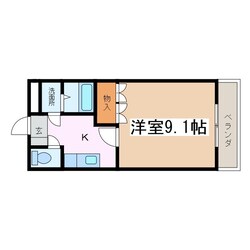 松本駅 バス15分  西岡田下車：停歩3分 2階の物件間取画像